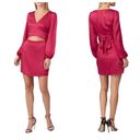 Stylestalker  ruby satin wrap front mini dress size Large Photo 1