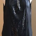 DKNY  Jeans Sleeveless Black Front Tie Sequin Top Sz. M Photo 0