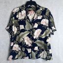 Caribbean Joe  Short Sleeve Blue Tropical Button Front Hawaiian Shirt Sz XL Photo 8