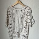 Anthropologie MOTH loose Yarn Knit Cream Blouse Photo 7