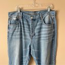 American Eagle  | Blue High Rise Girlfriend Fit Distressed Denim Jeans Sz 16 Photo 1