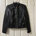 Cole Haan Women’s Cold Haan Genuine Lamb Skin Leather Zip Up Jacket Black Size XS Photo 0