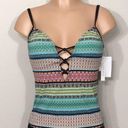 Bleu Rod Beattie  plunge neck tankini top. NWT Photo 0