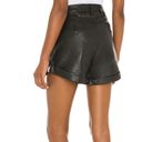 One Teaspoon  Real Leather Streetwalkers Shorts Black XS Pocket High Waist NEW Photo 1