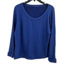 LA Made  Blue Scoop Neck Sweatshirt Small New Photo 0