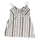 Lottie Moss  BABYDOLL A-LINE TANK TOP STRIPED NAVY BLUE WHITE S Photo 0