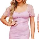 Peach Love NEW  Lavender Polka Dot Bodycon Mini Dress Size Medium Photo 0