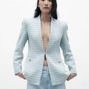 ZARA houndstooth lapelless blazer Photo 2