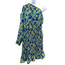 Boohoo  Plus‎ One Shoulder Mini Dress 18 Women's Smocked Floral Mod Retro 70's Photo 4