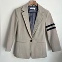 Bailey 44 women beige black stripe one button blazer 2 Photo 0