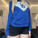 5th & Ocean los angeles la dodgers baseball heart blue zip up hoodie jacket  Photo 4