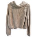 Moon & Madison Cream Oversized Crop Cowl Neck Chunky Knit Sweater Size Medium Photo 11