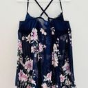 Apt. 9  Blue Floral Print Pushup Criss Cross Strap Lingerie Slip Top size XXL Photo 4