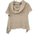 Anthropologie  Moth Womens Wool Blend Cable Knit Cowl Neck Sweater Size S Tan Photo 0