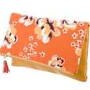 Rachel Pally ‎ Gold/Floral Fold Over Clutch Reversible Designer Dust Bag New Photo 2