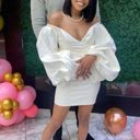 House Of CB  'Carlyn' Ivory Satin Balloon Sleeve Mini Dress/Size XS NWOT Photo 12