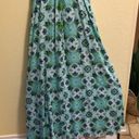 Tiare Hawaii Strappy Beach Green Blue Maxi Dress S Photo 5