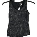 Old Navy Active Go-Dry Black w Gold Moons, Stars, Circles Fitted Tank Top Women XS Photo 0