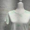 Athleta Athlete Daily Crew tie dye green white short sleeve crew neck top Photo 1