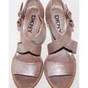 DKNY  Harlow Henna Pink Leather Open Toe Heel 6.5 M Photo 1