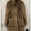 Nine West Cara Santana x  XS Camel Faux Fur Fleece Coat Photo 0