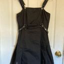 Tripp NYC  Pleated Pinafore Overalls Dress with Vegan Leather Details Photo 2