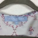 Hill House  100% Silk Nima Wrap Mini Dress Small Blue Floral Cabernet Trellis Photo 7