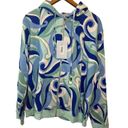 Hill House  The Allie Zip-Up in Ocean Kaleidoscope—Size XL Photo 2