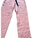 Victoria's Secret  Women's Medium Satin PJ Set Logo V Pink Black & White Striped Photo 13