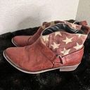 Coconuts by Matisse  Women's Sz 8M Slip on Brown Ankle Boots upper Fabric W/Stars Photo 0