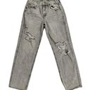 American Eagle 90’s Straight Distressed Jeans In Gray Size 10 Photo 2