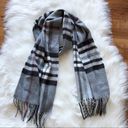 V. Fraas Gray Plaid Winter Scarf Photo 0