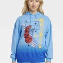 Nba  Warriors Oversized Graphic Hoodie Blue Women's Large NWT Photo 0