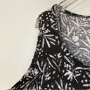 Garnet Hill  Organic‎ Linen Knit Tank Black and White Floral Print Size Large Photo 1