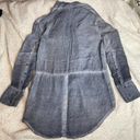 Young Fabulous and Broke  Extra Small XS Blue Faded Button Up Top Longsleeve Photo 3