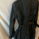 Banana Republic  BLACK double breasted belted trench coat with pockets- size S Photo 7