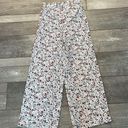 Nordstrom Japna Size Small White Floral High-Waisted Wide Leg Pants Photo 4