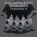 Blue Rain Embroidered Black & white Blouse Photo 1