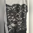 Loft  sweater Dress with lace detail black gray petite large NWT Photo 5