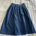 Calvin Klein Vintage  Denim Skirt Blue Midi Skirt Womens Size 10 Cotton USA Boho Photo 8