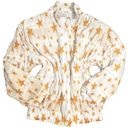 Russell VTG  Imports Open Front Full Zip Stars Windbreaker Jacket White Gold XL Photo 3