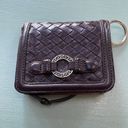 Brighton  brown leather wallet Key ring Silver embellishments Zippered pocket Photo 10