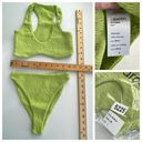 Naked Wardrobe  Swim Lime Smocked 2 Pc Bikini NEW Womens Sz S Style NW-W0538 Photo 6