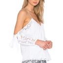 Parker  Camila White Cold Shoulder Crochet Eyelet Flirty Fun Blouse Top [size M] Photo 2