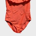 Bleu Rod Beattie  Women's Off-Shoulder One Piece Swimsuit in Living Coral Size 14 Photo 4