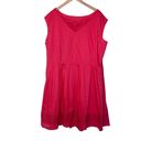 Isaac Mizrahi  coral 100% cotton crochet lace fit and flare sleeveless dress 3X Photo 3