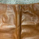 United Colors Of Benetton  Brown Leather Skirt Photo 6