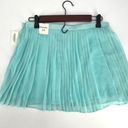 Aeropostale NWT  Light Turquoise blue Pleated Mini Skirt Medium chiffon Photo 1