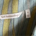 Soft Surroundings  Womens Caldera Striped Linen Blend Cropped Pants Boho 12 Photo 3