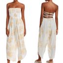 Tiare Hawaii  Hoku Strappy Back  Strapless Jumpsuit Cover Up Island Palm NWT Photo 9